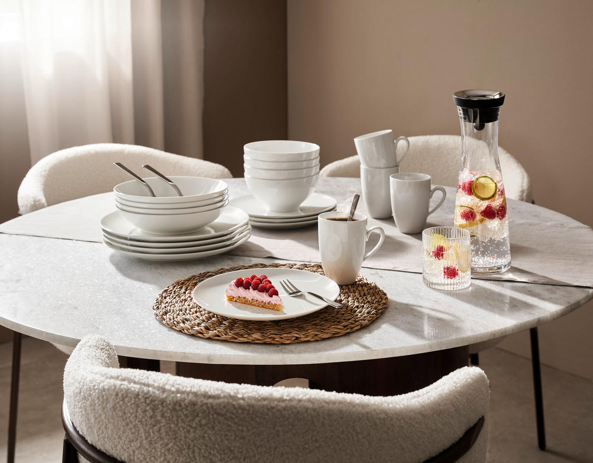 KOMBISERVICE Perlmutt Savona uni 20-teilig 4 Personen  - Perlmutt, KONVENTIONELL, Keramik (39,4/29,6/28,6cm) - Seltmann Weiden