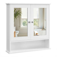 SPIEGELSCHRANK 26.5/82/28.5 cm  - Silberfarben/Weiß, Trend, Glas/Holzwerkstoff (26.5/82/28.5cm) - MID.YOU