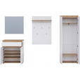 GARDEROBE  in 263,5/193/41,4 cm  - Weiß/Eiche Artisan, MODERN, Holzwerkstoff (263,5/193/41,4cm) - Carryhome