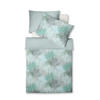 POSTELJNINA MIAMI 140/200 cm mako saten siva, turkizna, pastelno modra  - turkizna/pastelno modra, Konvencionalno, tekstil (140/200cm) - Fleuresse