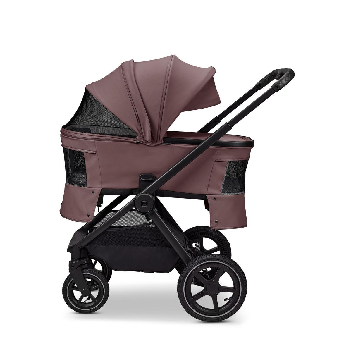 KINDERWAGENSET  GIO FOLD SET AIR  tonka  - Schwarz/Mokka, Basics, Textil/Metall (120/58/92cm) - Moon Edition