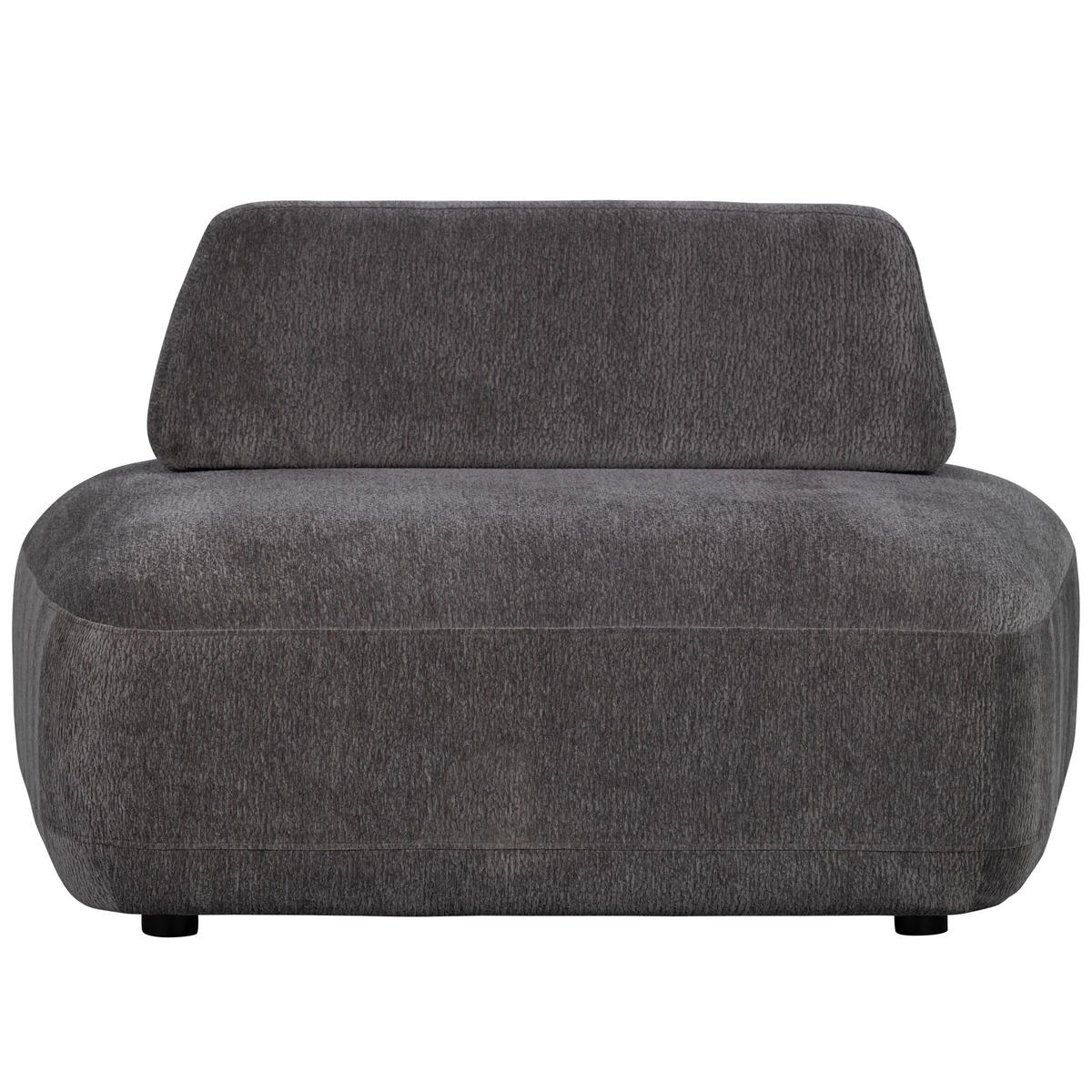 SESSEL in Struktur Schwarz  - Schwarz, Design, Kunststoff/Textil (100/70/116cm) - Livetastic