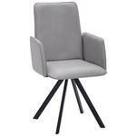 ARMLEHNSTUHL  Stoffauswahl, Typenauswahl, inklusive Armlehnen beschichtet  - Hellgrau/Schwarz, Design, Textil/Metall (52/92/60cm) - Cantus