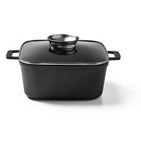 SERVIERPFANNE  - Klar/Edelstahlfarben, Basics, Glas/Metall (24/24/10.5cm) - Homeware Profession.