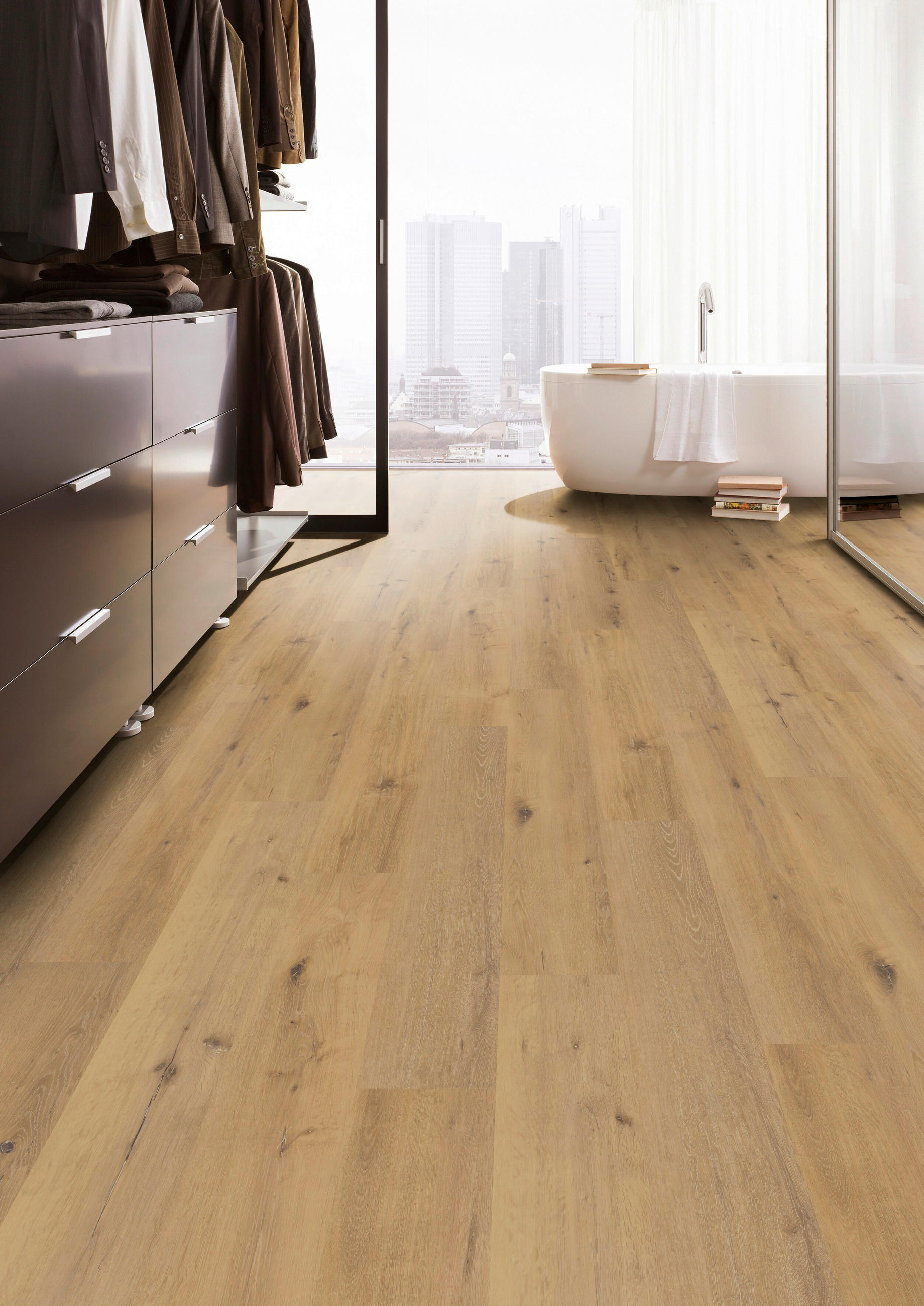 VINYLBODEN Novo Spa Eiche Sand 100053601  per  m² - Eichefarben, Design (122/22,5/0,5cm) - Tilo