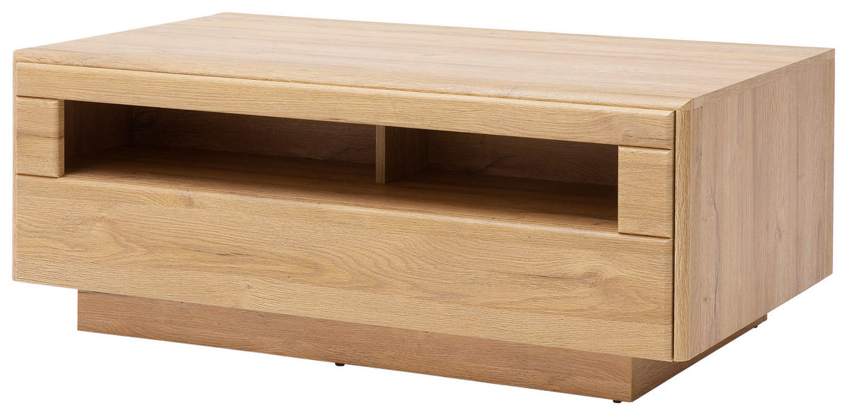 COUCHTISCH 115/70/45 cm rechteckig Eichefarben  - Eichefarben/Silberfarben, KONVENTIONELL, Holzwerkstoff/Metall (115/70/45cm) - Cantus