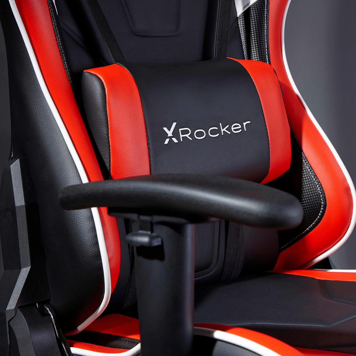 GAMINGSTUHL Rot, Schwarz Metall, Kunststoff, Textil   - Rot/Schwarz, MODERN, Kunststoff/Textil (59,9/122/66cm) - X Rocker