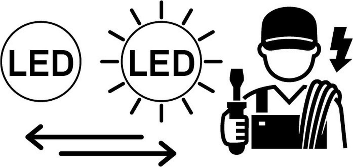 LED PLAFONJERA  - crna, Trendi, metal/plastika (60/60/8,2cm)