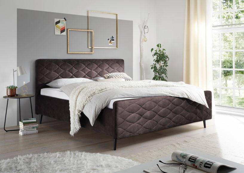 ČALOUNĚNÁ POSTEL, 180/200 cm, tmavě šedá - tmavě šedá, Basics, dřevo/kompozitní dřevo (180/200cm) - MID.YOU
