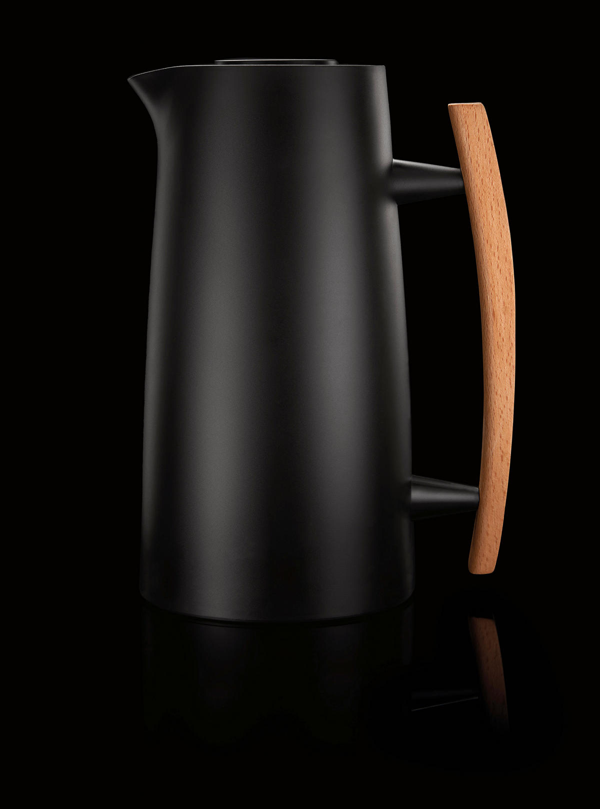 ISOLIERKANNE Icons 1 L  - Schwarz, Basics, Glas/Holz (18,3/13/25cm) - GUZZINI