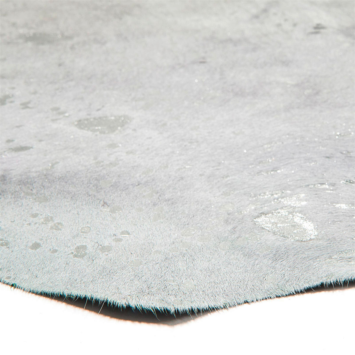 FLACHWEBETEPPICH Fly 110 Grau / Silber Grau, Silberfarben  - Silberfarben/Grau, KONVENTIONELL, Leder (1.35qm)