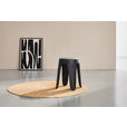 STAPELHOCKER Lederlook Schwarz  - Schwarz, Basics, Kunststoff/Textil (30/47/30cm) - Carryhome