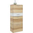 SCHUHSCHRANK Kernesche furniert Eschefarben, Weiß - Eschefarben/Weiß, Design, Glas/Holz (61/152/37cm) - Cassando SCHUHSCHRANK Kernesche furniert Eschefarben, Weiß - Eschefarben/Weiß, Design, Glas/Holz (61/152/37cm) - Cassando
