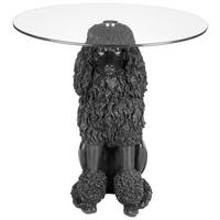 MASĂ AUXILIARĂ in plastic, sticlă 60,5/62/60,5 cm  - negru, Trend, plastic/sticlă (60,5/62/60,5cm) - Ambia Home