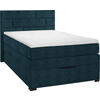 BOXSPRINGBETT 140/200 cm  in Dunkelblau  - Wengefarben/Dunkelblau, Konventionell, Textil (140/200cm) - Carryhome
