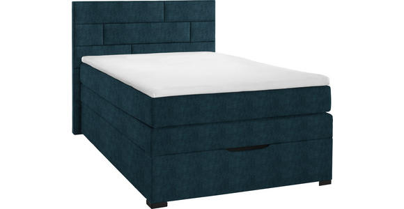 BOXSPRINGBETT 140/200 cm in Dunkelblau - Wengefarben/Dunkelblau, KONVENTIONELL, Textil (140/200cm) - Carryhome