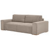 SCHLAFSOFA in Cord Taupe  - Taupe/Buchefarben, Konventionell, Holz/Kunststoff (255/86/123cm) - Livetastic