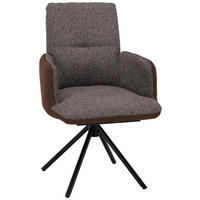 ARMLEHNSTUHL  in Stahl Flachgewebe  - Blau/Schwarz, Design, Textil/Metall (58/91/62cm) - Dieter Knoll