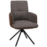 ARMLEHNSTUHL , Lederauswahl, Stoffauswahl, Typenauswahl , Flachgewebe  - Blau/Schwarz, Design, Textil/Metall (58/91/62cm) - Dieter Knoll