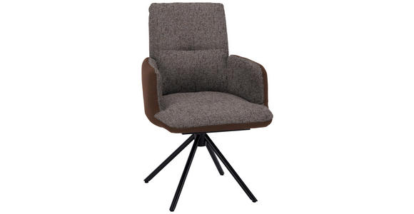 ARMLEHNSTUHL , Lederauswahl, Stoffauswahl, Typenauswahl , Flachgewebe  - Blau/Schwarz, Design, Textil/Metall (58/91/62cm) - Dieter Knoll