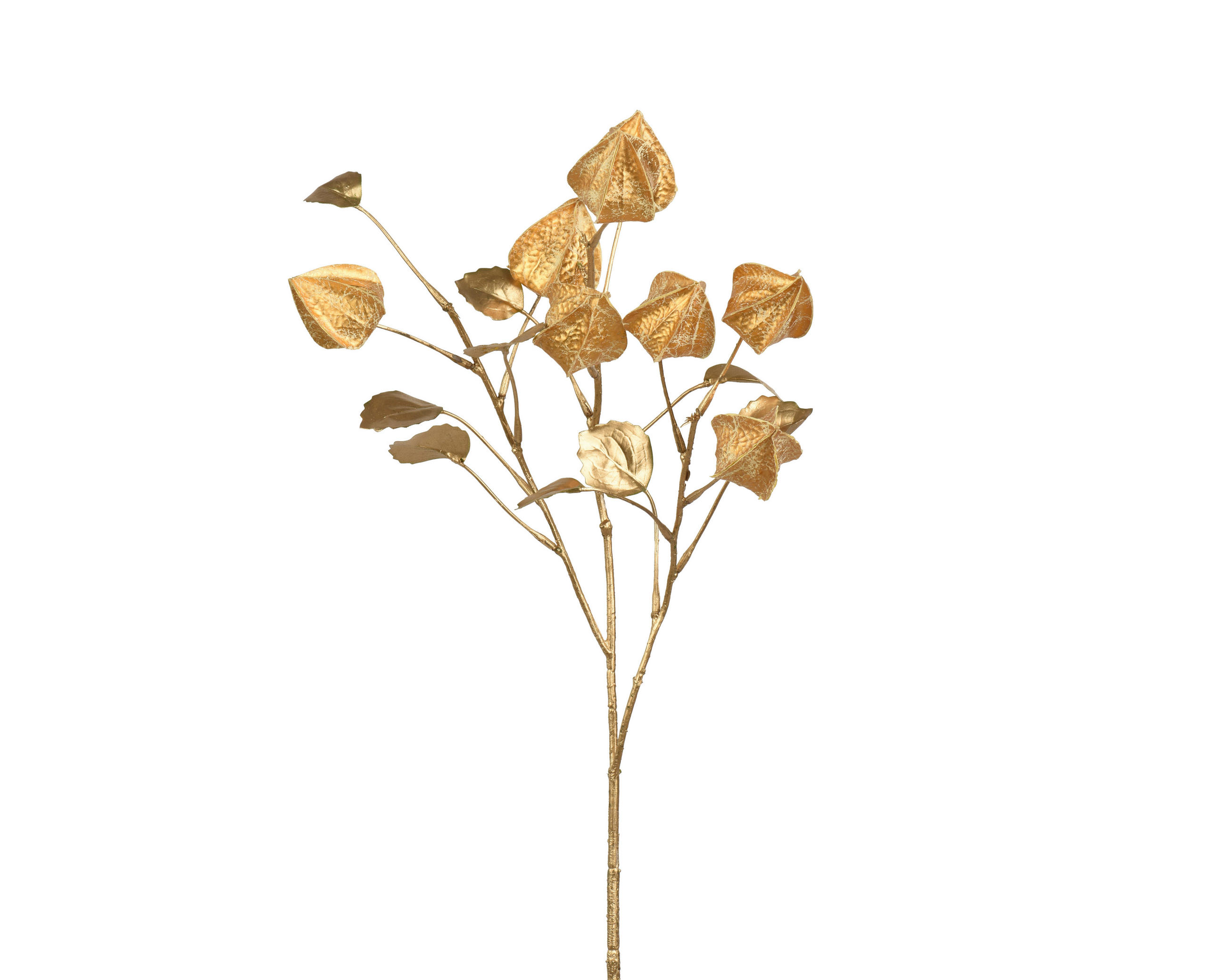 KUNSTBLUME - Goldfarben, Basics, Kunststoff (24/9/66cm) - Ambia Home