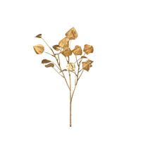 KUNSTBLUME - Goldfarben, Basics, Kunststoff (24/9/66cm) - Ambia Home