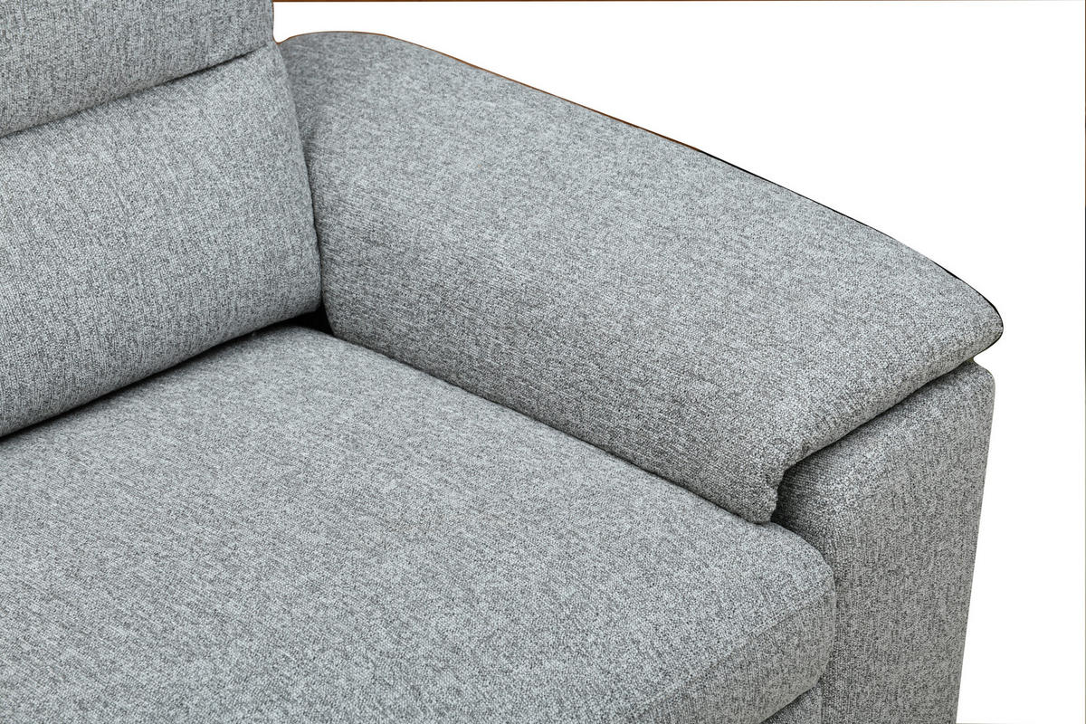 2-SITS SOFFA i textil grå  - svart/grå, Design, metall/textil (193/97/93cm) - P & B