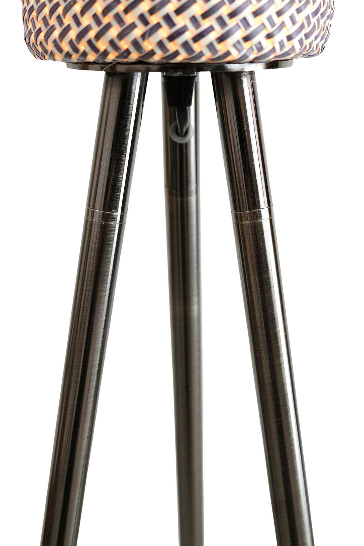 STEHLEUCHTE  55/152/55 cm   - Schwarz/Naturfarben, Design, Kunststoff/Metall (55/152/55cm) - P & B