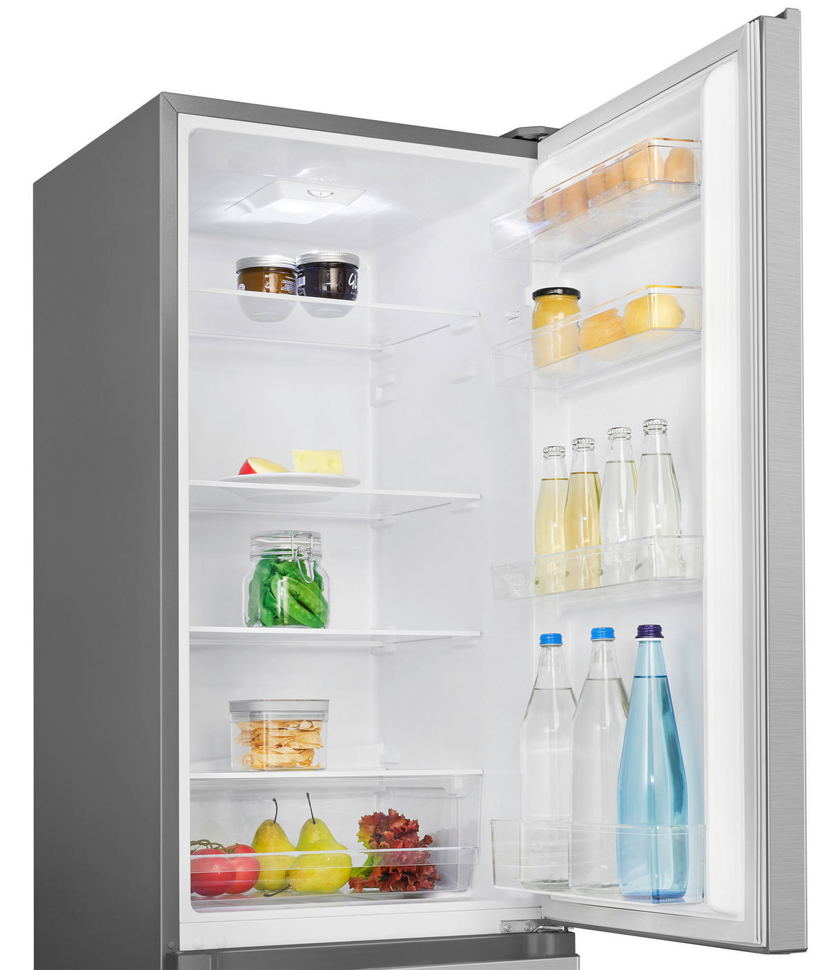 KÜHL-GEFRIER-KOMBINATION 773 539  - Edelstahlfarben, Basics (49,5/143/56,2cm) - Bomann