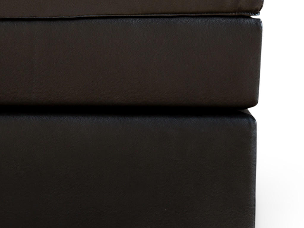 BOXSPRINGBETT 180/200 cm  in Schwarz  - Silberfarben/Schwarz, KONVENTIONELL, Leder/Textil (180/200cm) - MID.YOU
