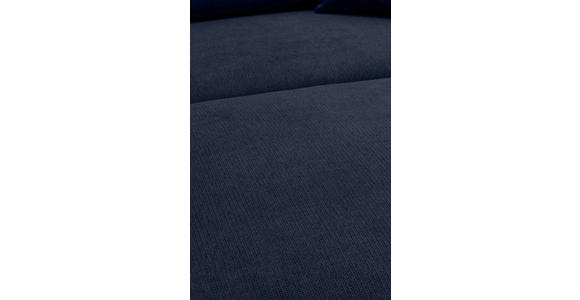 ECKSOFA  in Webstoff Dunkelblau  304/196 cm  - Schwarz/Dunkelblau, KONVENTIONELL, Textil/Metall (304/196cm) - Hom`in