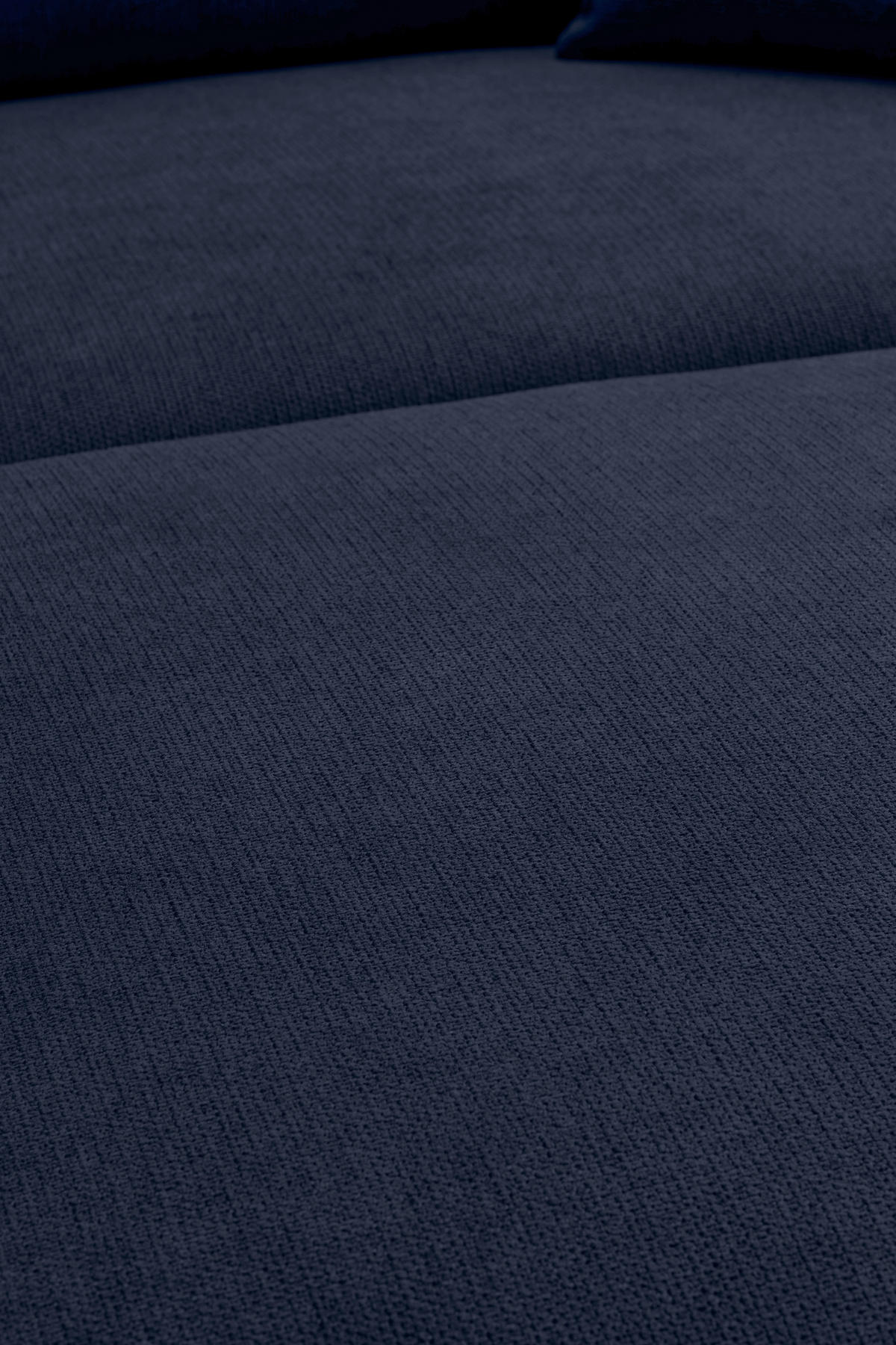 ECKSOFA Dunkelblau Webstoff  - Schwarz/Dunkelblau, KONVENTIONELL, Textil/Metall (304/196cm) - Hom`in