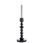 KERZENHALTER - Schwarz, Design, Holz/Metall (12/38,5cm) - Ambia Home