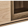 SIDEBOARD  200/80/40 cm 3 Schublade(n)  - Eichefarben/Schwarz, KONVENTIONELL, Glas/Holzwerkstoff (200/80/40cm) - Xora