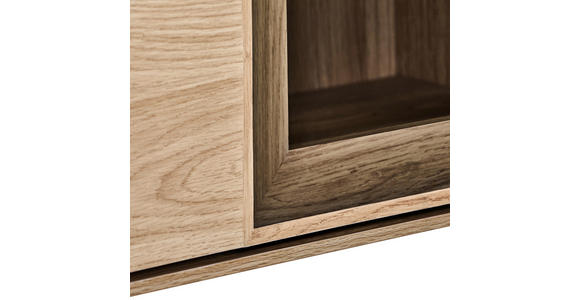 SIDEBOARD  200/80/40 cm 3 Schublade(n)  - Eichefarben/Schwarz, KONVENTIONELL, Glas/Holzwerkstoff (200/80/40cm) - Xora