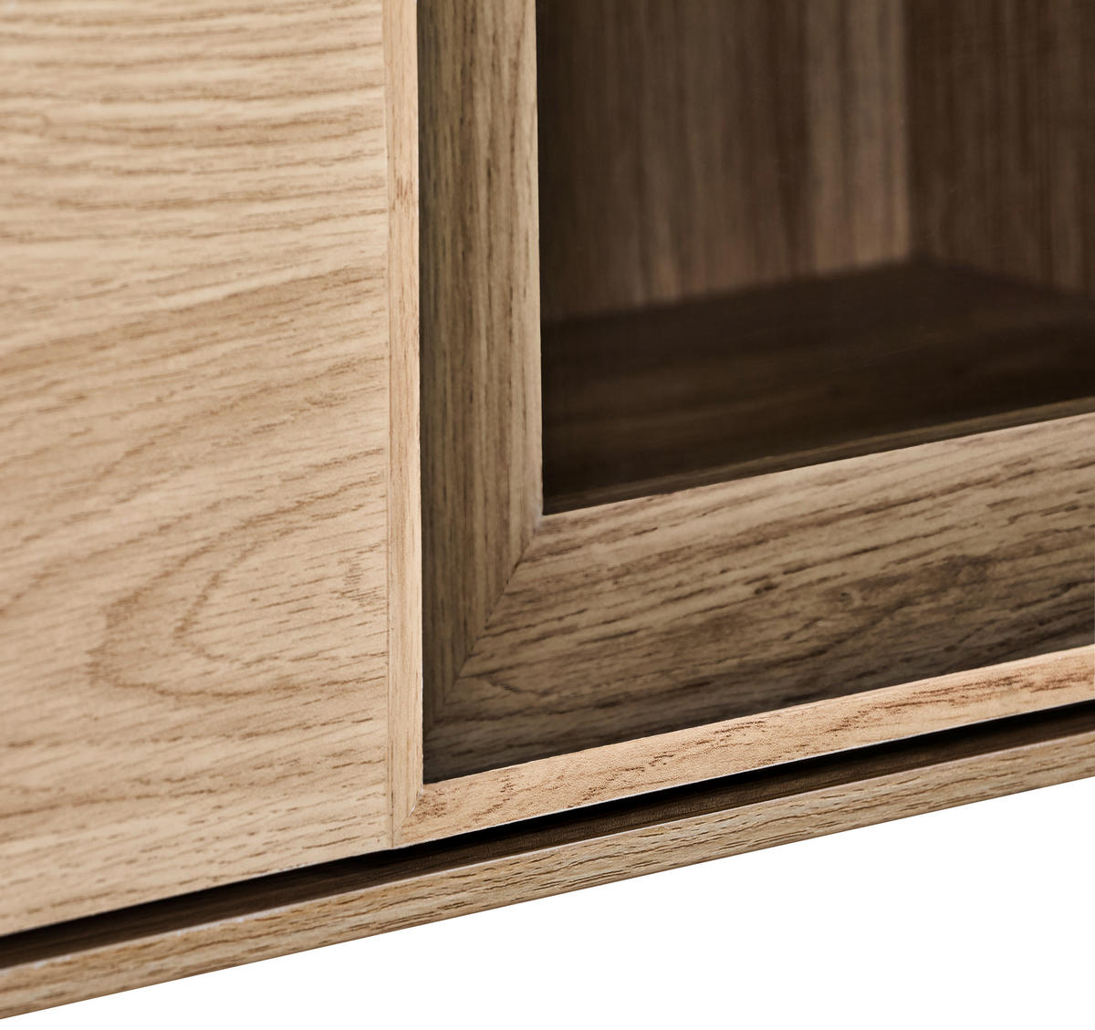 SIDEBOARD  200/80/40 cm 3 Schublade(n)  - Eichefarben/Schwarz, KONVENTIONELL, Glas/Holzwerkstoff (200/80/40cm) - Xora
