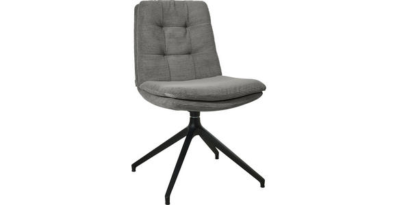 STUHL - Schwarz/Grau, Design, Textil/Metall (49/90/68cm) - Johann Jakob