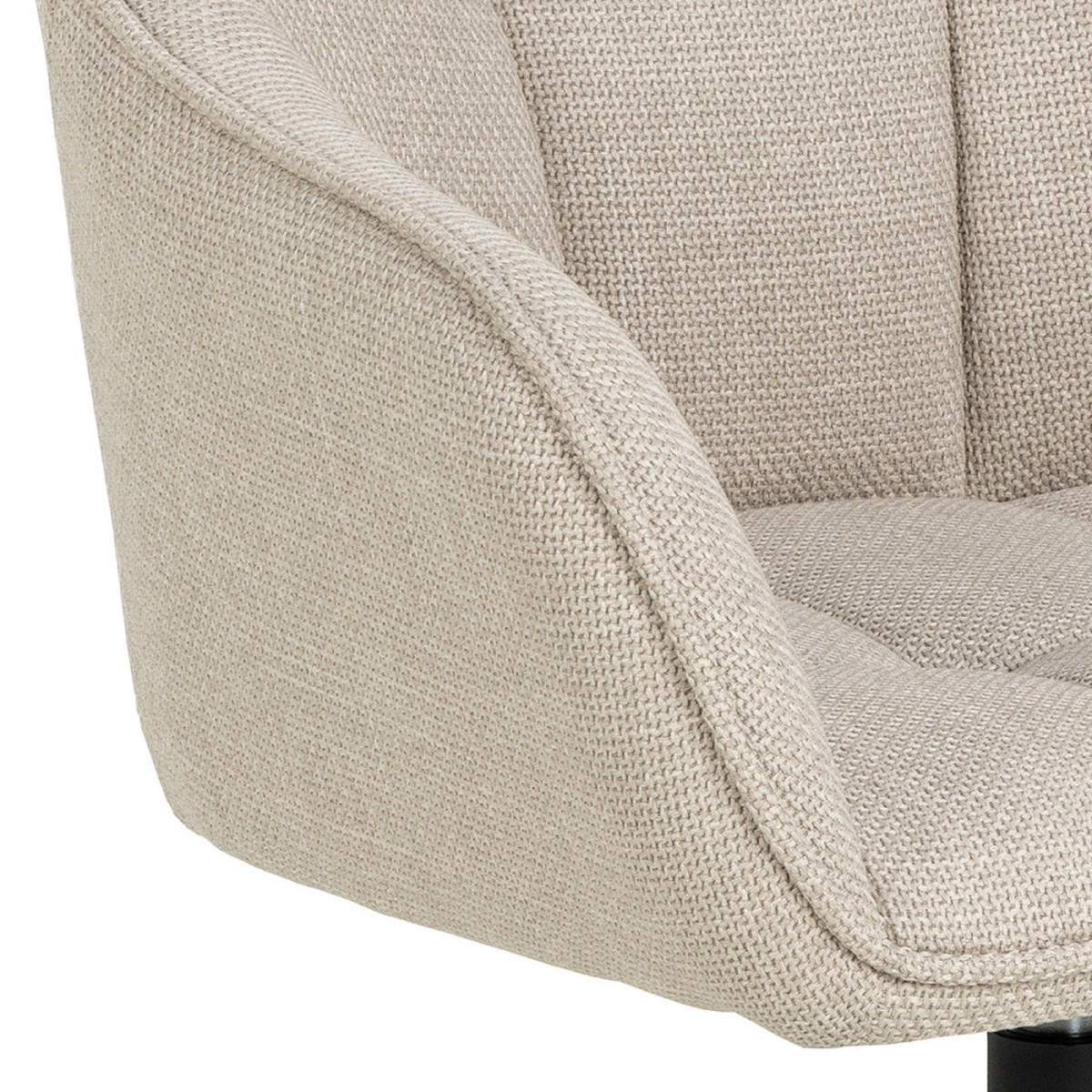 ARMLEHNSTUHL  in Webstoff  - Beige/Schwarz, Design, Textil/Metall (58/84,5/54,5cm) - MID.YOU
