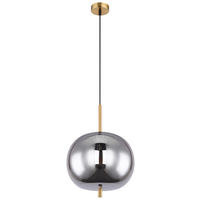 HÄNGELEUCHTE 30/120 cm  - Messingfarben, Design, Glas/Metall (30/120cm) - Globo