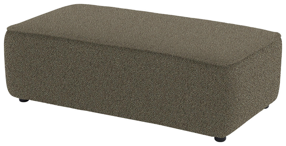 ECKSOFA in Flachgewebe Sandfarben  164/341 cm  - Sandfarben/Schwarz, Design, Kunststoff/Textil (164/341cm) - W.Schillig