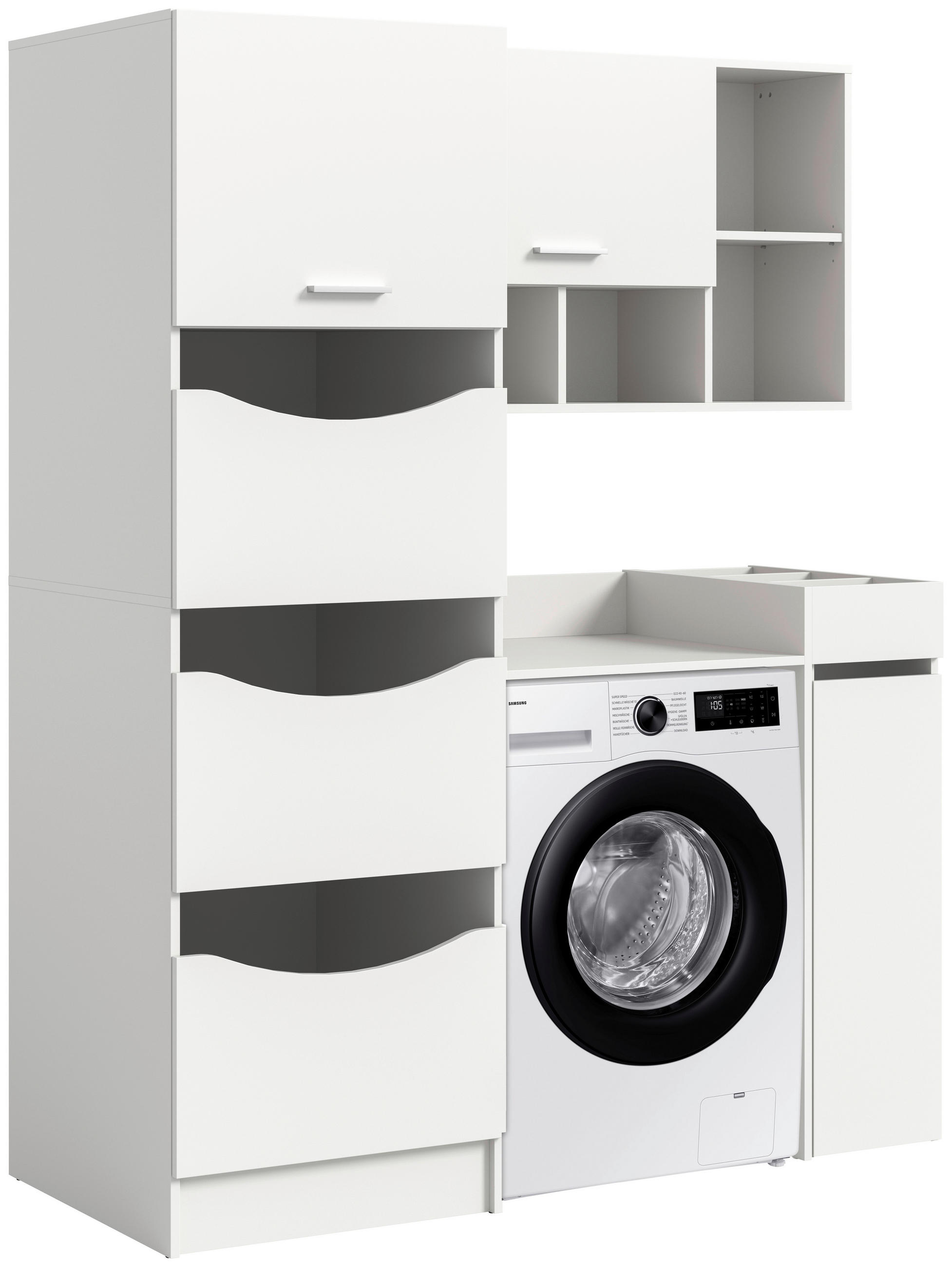 HAUSWIRTSCHAFTSRAUM 145/195/62 cm Weiss  - Weiss, Basics, Holzwerkstoff (145/195/62cm) - MID.YOU