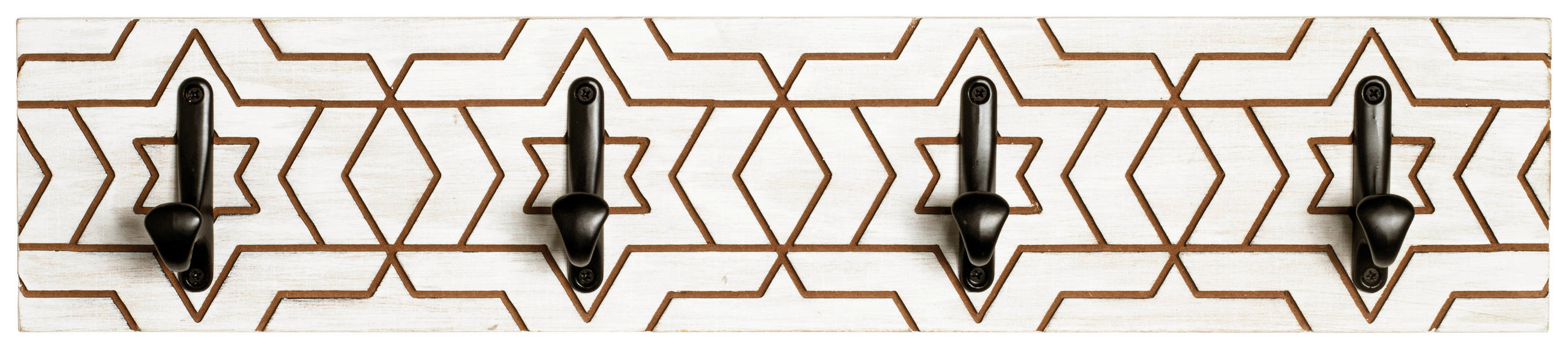 HAKENLEISTE  in Schwarz, Weiß  - Schwarz/Weiß, MODERN, Holzwerkstoff (60/13/6cm)