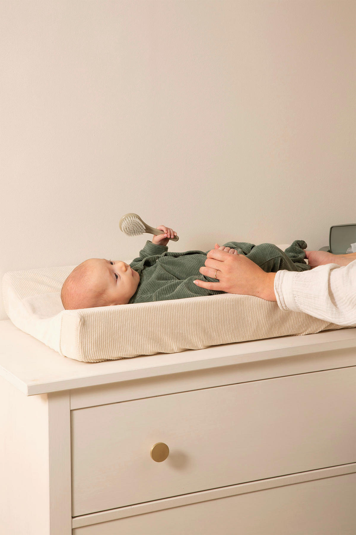 WICKELAUFLAGENBEZUG - Taupe, Basics, Textil (32/20/4cm) - Witlof for Kids