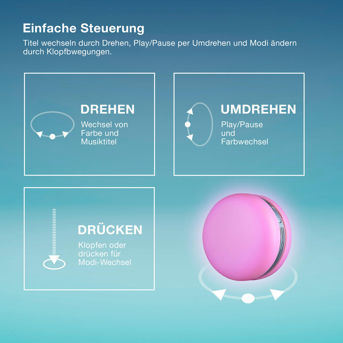STIMMUNGSLEUCHTER Macaron 6,6/4 cm  - Rosa, Design, Kunststoff (6,6/4cm) - Osram