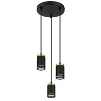 ZÁVĚSNÉ SVÍTIDLO, 21/115.5 cm  - černá/barvy zlata, Design, kov/plast (21/115.5cm) - Globo