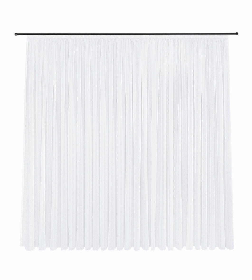FERTIGSTORE  transparent  600/245 cm   - Weiß, Basics, Textil (600/245cm)