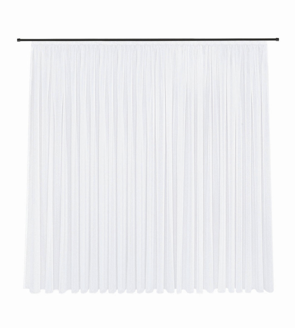 FERTIGSTORE  transparent  600/245 cm   - Weiß, Basics, Textil (600/245cm)