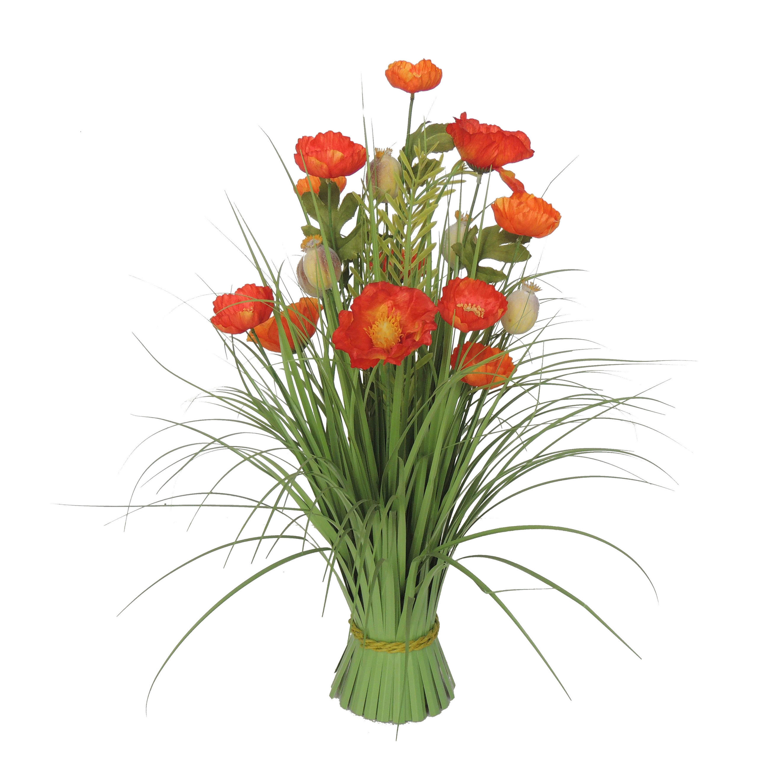 DEKOGRAS  - Dunkelorange/Grün, LIFESTYLE, Kunststoff/Metall (50cm)