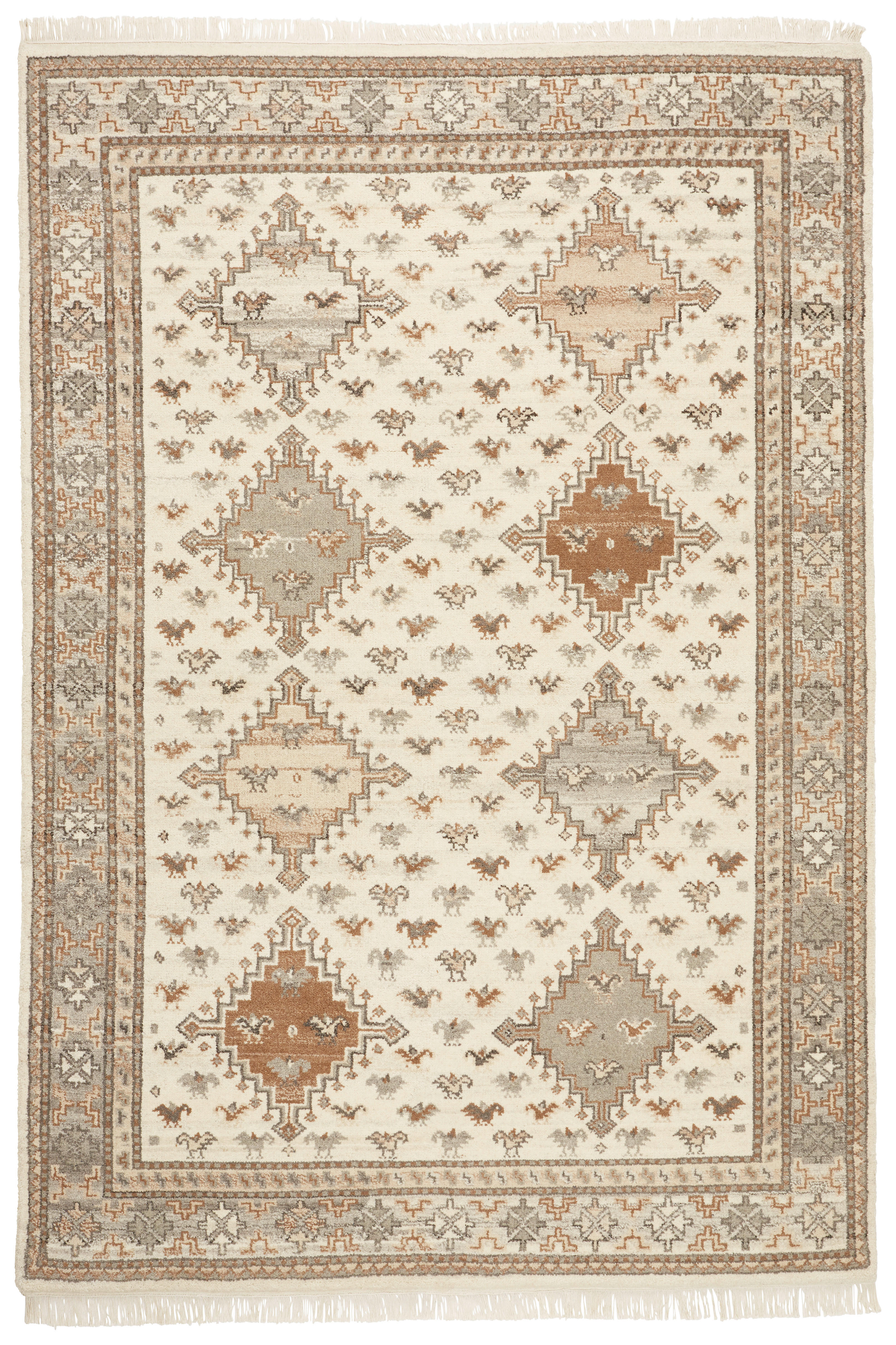 ORIENTALISK MATTA Kazak Exklusiv   - brun/naturfärgad, Lifestyle, textil (60/90cm) - Cazaris