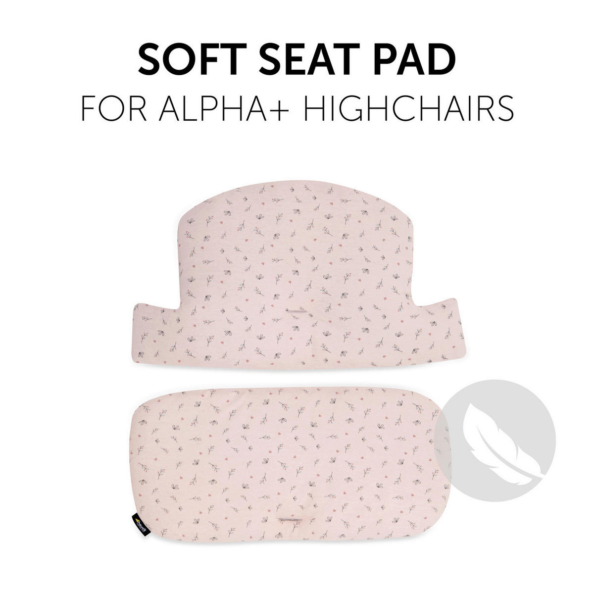 HOCHSTUHLEINLAGE HIGHCHAIRPAD SELECT  - Rosa, Basics, Textil (44/24cm) - Hauck